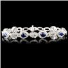 Image 1 : 14K Gold 3.26ctw Sapphire & 1.70ctw Diamond Bracel