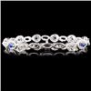 Image 2 : 14K Gold 3.26ctw Sapphire & 1.70ctw Diamond Bracel