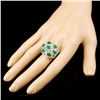 Image 3 : 14K Gold 3.20ct Emerald & 1.06ctw Diamond Ring