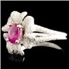 Image 2 : 18K Gold 0.70ct Ruby & 0.63ctw Diamond Ring