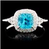 Image 1 : 18K Gold 0.70ct Apatite & 0.29ct Diamond Ring