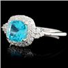 Image 2 : 18K Gold 0.70ct Apatite & 0.29ct Diamond Ring