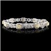 Image 5 : 18K White Gold 5.66ctw Fancy Color Diamond Bracele