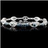 Image 2 : 14K White Gold 3.76ctw Fancy Color Diamond Bracele
