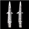 Image 1 : 14K White Gold 2.07ctw Diamond Earrings