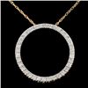 Image 1 : 14K Gold 0.80ctw Diamond Pendant
