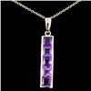 14K Gold 2.00ct Amethyst Pendant