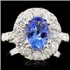 Image 1 : 14K Gold 1.83ct Tanzanite & 1.49ctw Diamond Ring