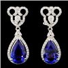 Image 1 : 14K Gold 7.58ctw Tanzanite & 1.27ctw Diamond Earri