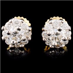 18K Gold 0.66ctw Diamond Earrings
