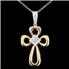 Image 1 : 18K TT Gold 0.47ctw Diamond Pendant