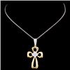 Image 2 : 18K TT Gold 0.47ctw Diamond Pendant