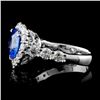 Image 3 : 18K White Gold 4.08ct Sapphire & 1.39ct Diamond Ri