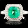 Image 1 : 18K Gold 1.99ct Emerald & 0.75ctw Diamond Ring