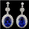 Image 1 : 18K Gold 9.03ct Tanzanite & 2.27ct Diamond Earring