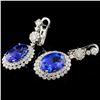 Image 2 : 18K Gold 9.03ct Tanzanite & 2.27ct Diamond Earring