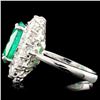 Image 3 : 14K Gold 4.48ct Emerald & 1.71ctw Diamond Ring