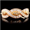 Image 1 : 14K Gold 0.76ctw Fancy Color Diamond Ring