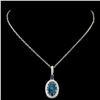 Image 2 : 14K White Gold 1.12ctw Fancy Color Diamond Pendant