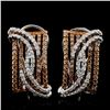 Image 1 : 14K White Gold 1.64ctw Fancy Color Diamond Earring