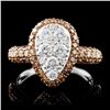 Image 1 : 14K White Gold 1.66ctw Fancy Color Diamond Ring