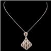 Image 2 : 14K White Gold 1.07ctw Fancy Color Diamond Pendant