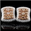 Image 1 : 14K White Gold 1.33ctw Fancy Color Diamond Earring