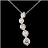 Image 1 : 14K Gold 1.60ctw Diamond Pendant