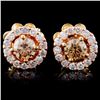 Image 1 : 14K Gold 0.63ctw Fancy Diamond Earrings