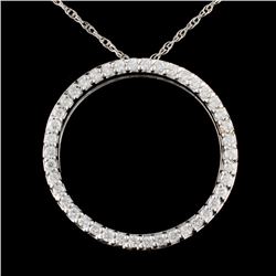 14K Gold 0.83ctw Diamond Pendant