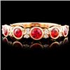Image 1 : 14K R Gold 0.84ct Sapphire & 0.13ct Diamond Ring