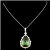 Image 1 : 18K Gold 21.63ct Tourmaline & 1.33ctw Diamond Pend