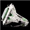 Image 3 : 18K Gold 23.82ct Tourmaline & 3.43ctw Diamond Ring