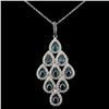 Image 1 : 14K White Gold 2.36ctw Fancy Color Diamond Pendant