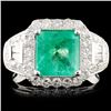 Image 1 : 18K Gold 2.13ct Emerald & 1.11ctw Diamond Ring