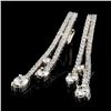 Image 2 : 14K White Gold 4.00ctw Diamond Earrings