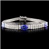 Image 1 : 18K Gold 3.96ct Tanzanite & 5.31ct Diamond Bracele