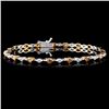 Image 1 : 14K White Gold 2.12ctw Fancy Color Diamond Bracele