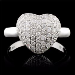 14K White Gold 0.56ctw Diamond Ring
