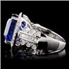 Image 3 : 18K Gold 12.70ct Tanzanite & 1.23ctw Diamond Ring