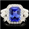 Image 1 : 14K Gold 2.83ct Tanzanite & 0.81ctw Diamond Ring