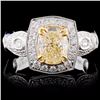 Image 1 : 18K White Gold 2.14ctw Fancy Diamond Ring
