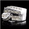 Image 2 : 18K White Gold 2.18ctw Diamond Ring
