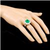 Image 3 : 18K Gold 5.50ct Emerald & 1.09ctw Diamond Ring