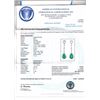 Image 3 : 18K Gold 6.25ctw Emerald & 1.15ctw Diamond Earring