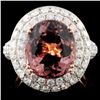 Image 1 : 18K Gold 6.02ct Tourmaline & 2.14ct Diamond Ring