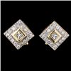 Image 1 : 14K Yellow Gold 0.80ctw Diamond Earrings
