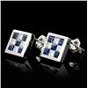 Image 2 : 18K Gold 0.60ct Sapphire & 0.40ct Diamond Earrings