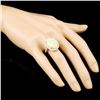 Image 3 : 14K Gold 8.01ct Opal & 0.97ct Diamond Ring