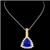 Image 2 : 18K Gold 6.84ct Tanzanite & 1.96ctw Diamond Pendan